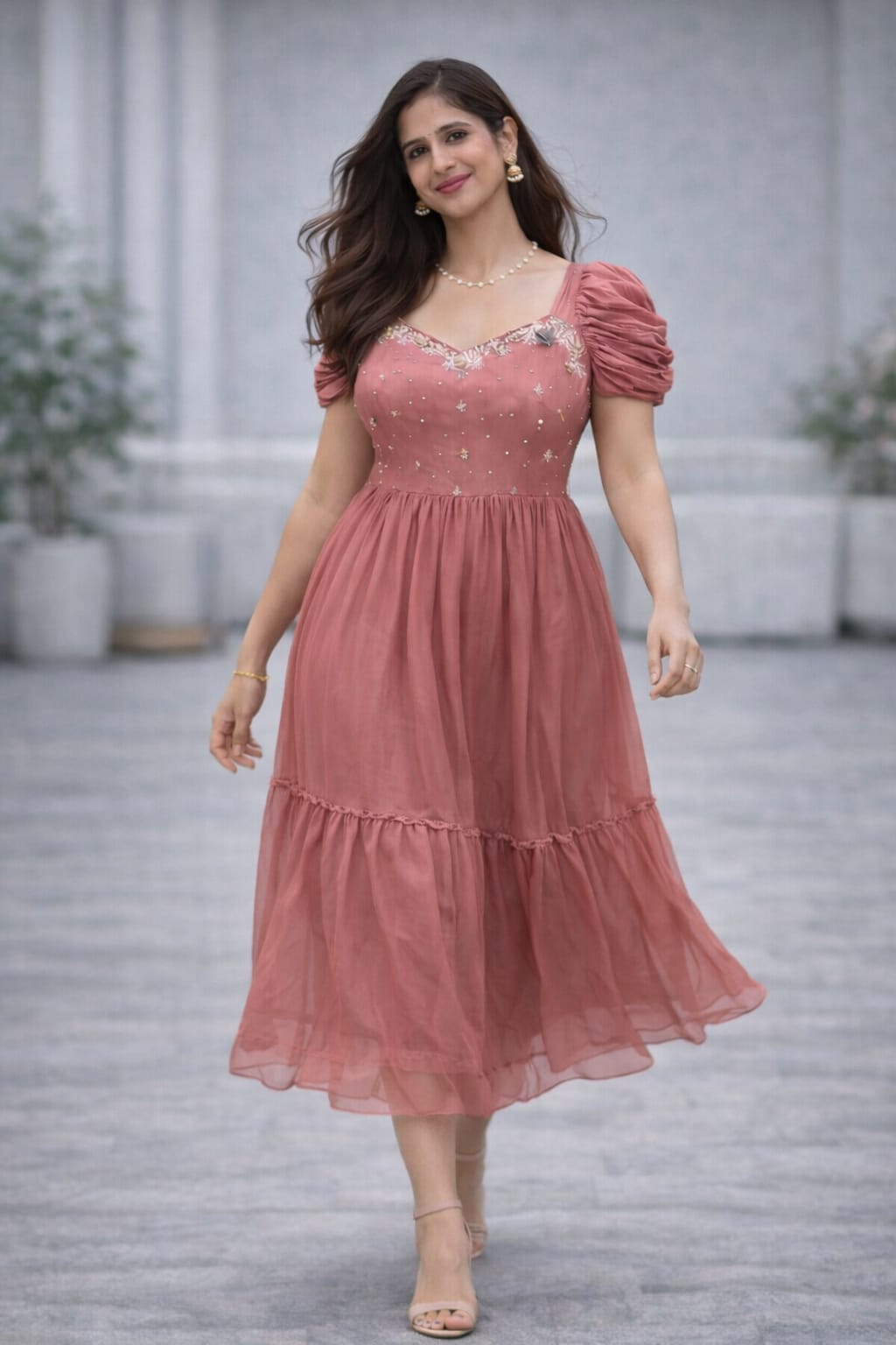 Puff Sleeve party frock