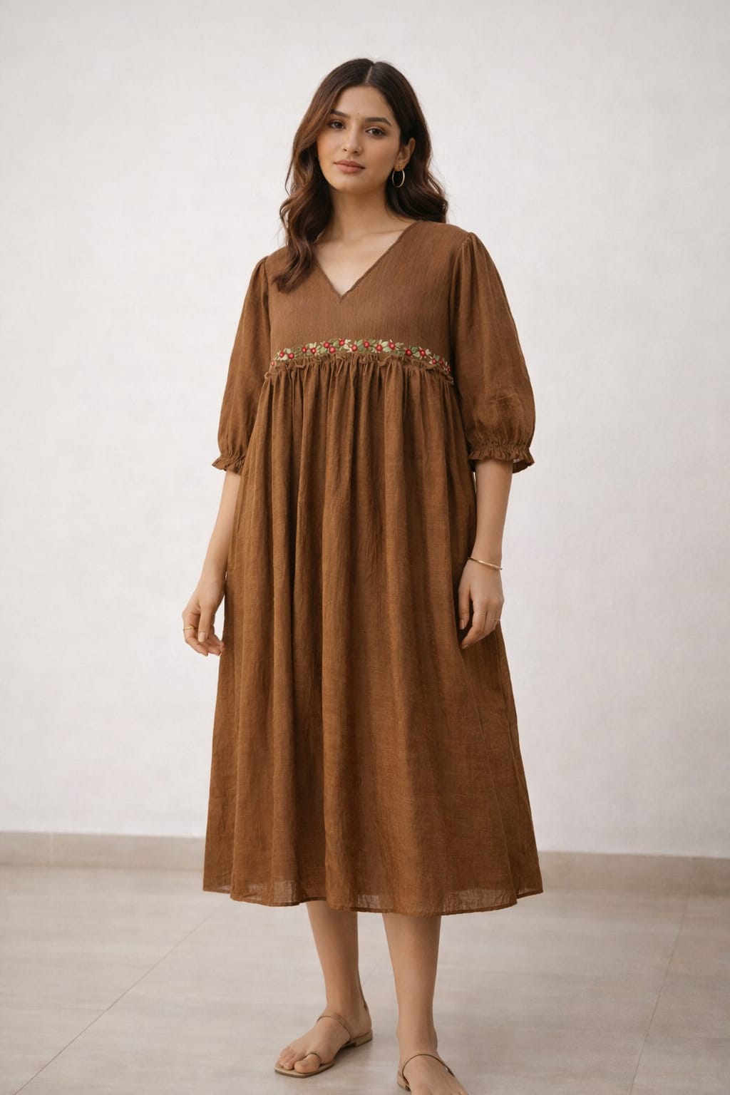 Athivas Handwork Mulchanderi Frock