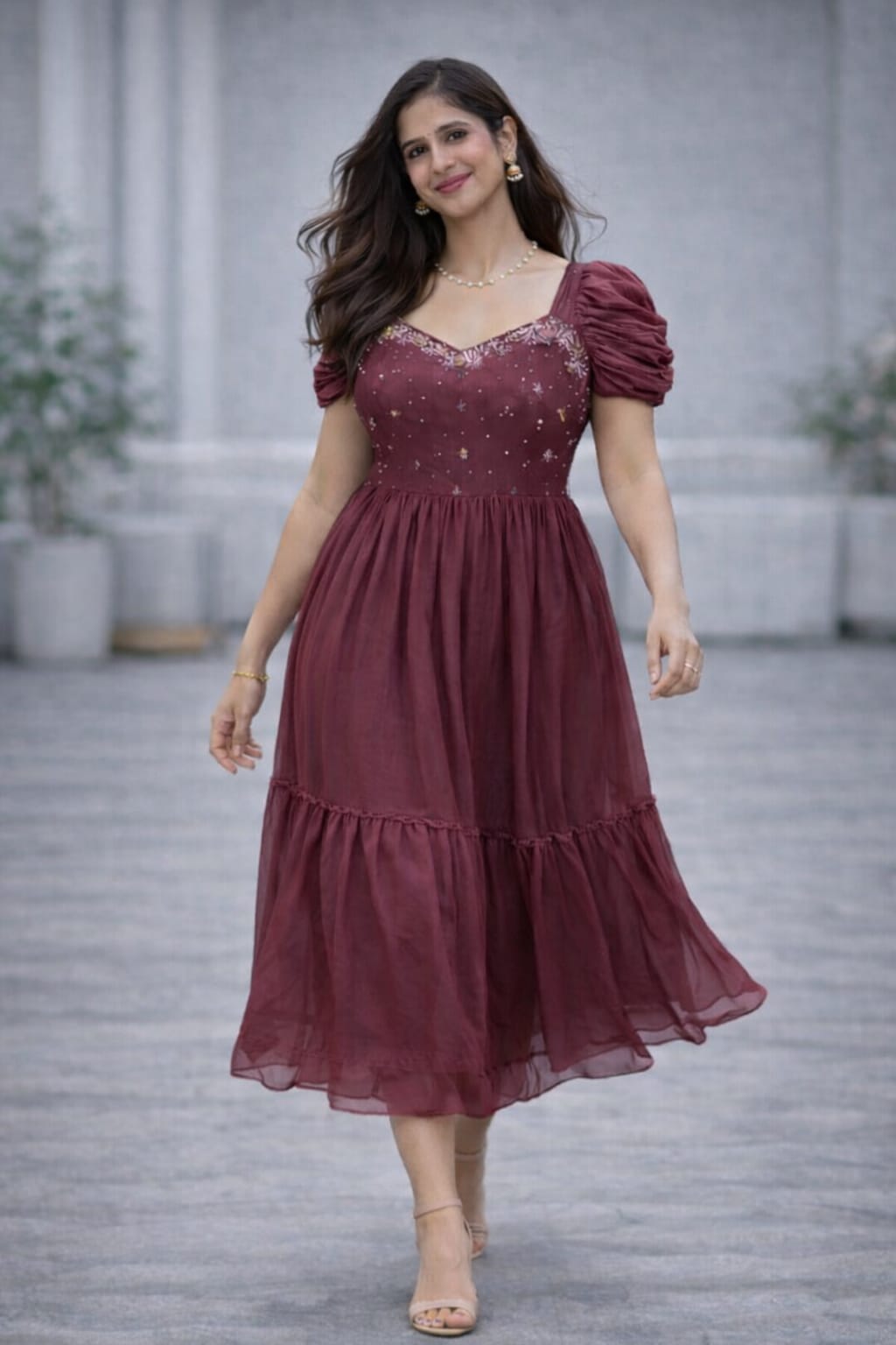 Puff Sleeve party frock